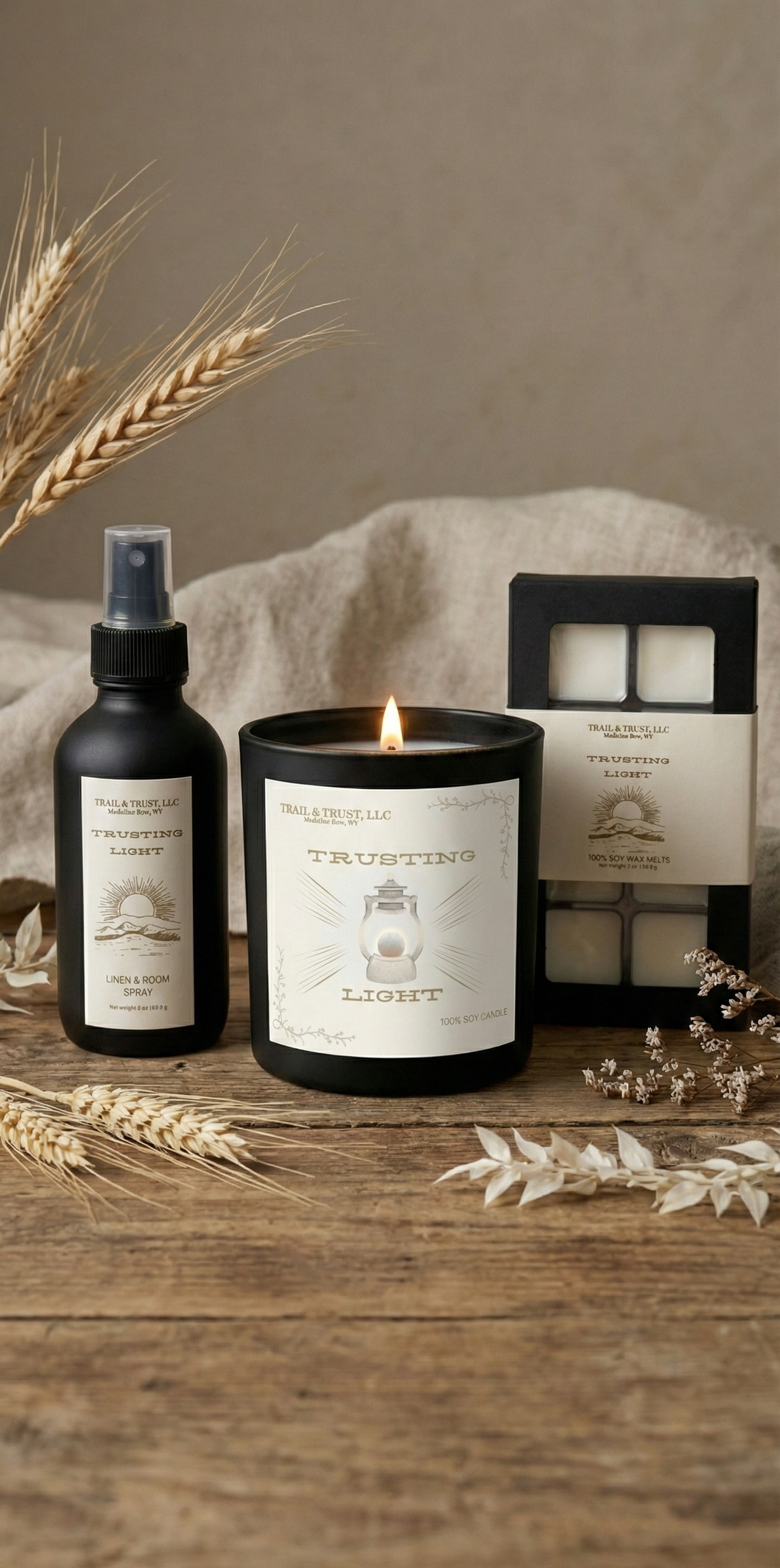 Trusting Light - Bright, clean, and quietly hopeful. Like a barn at golden hour.