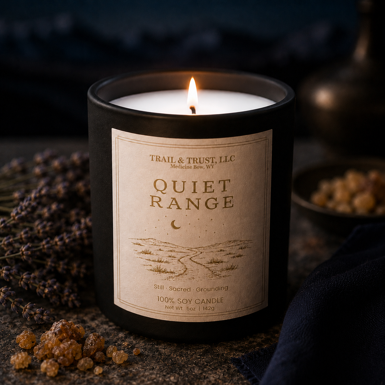 Non-Toxic Soy Candle — Quiet Range | The Ember Line