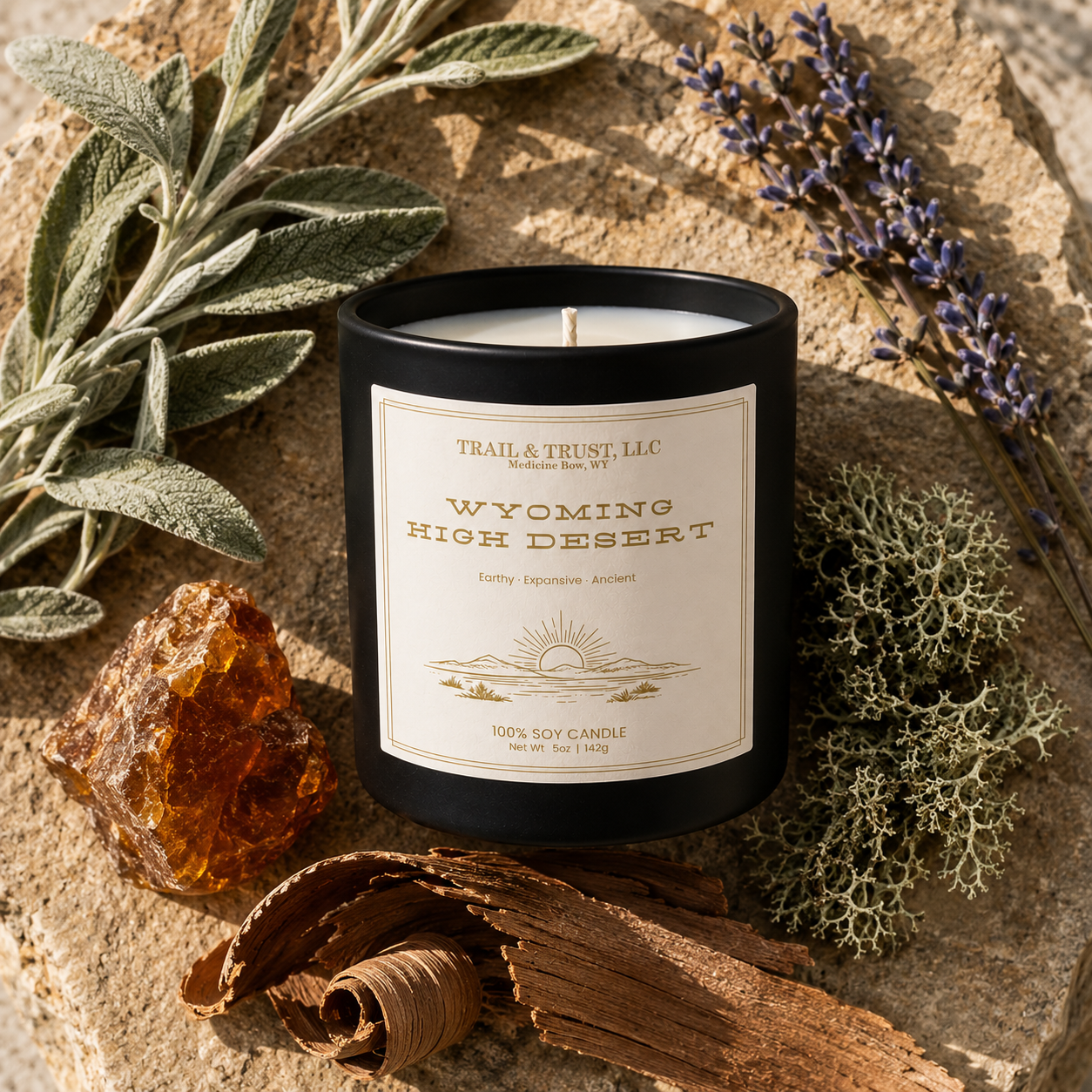 Wyoming High Desert | 100% USA Soy Non-Toxic Luxury Candle