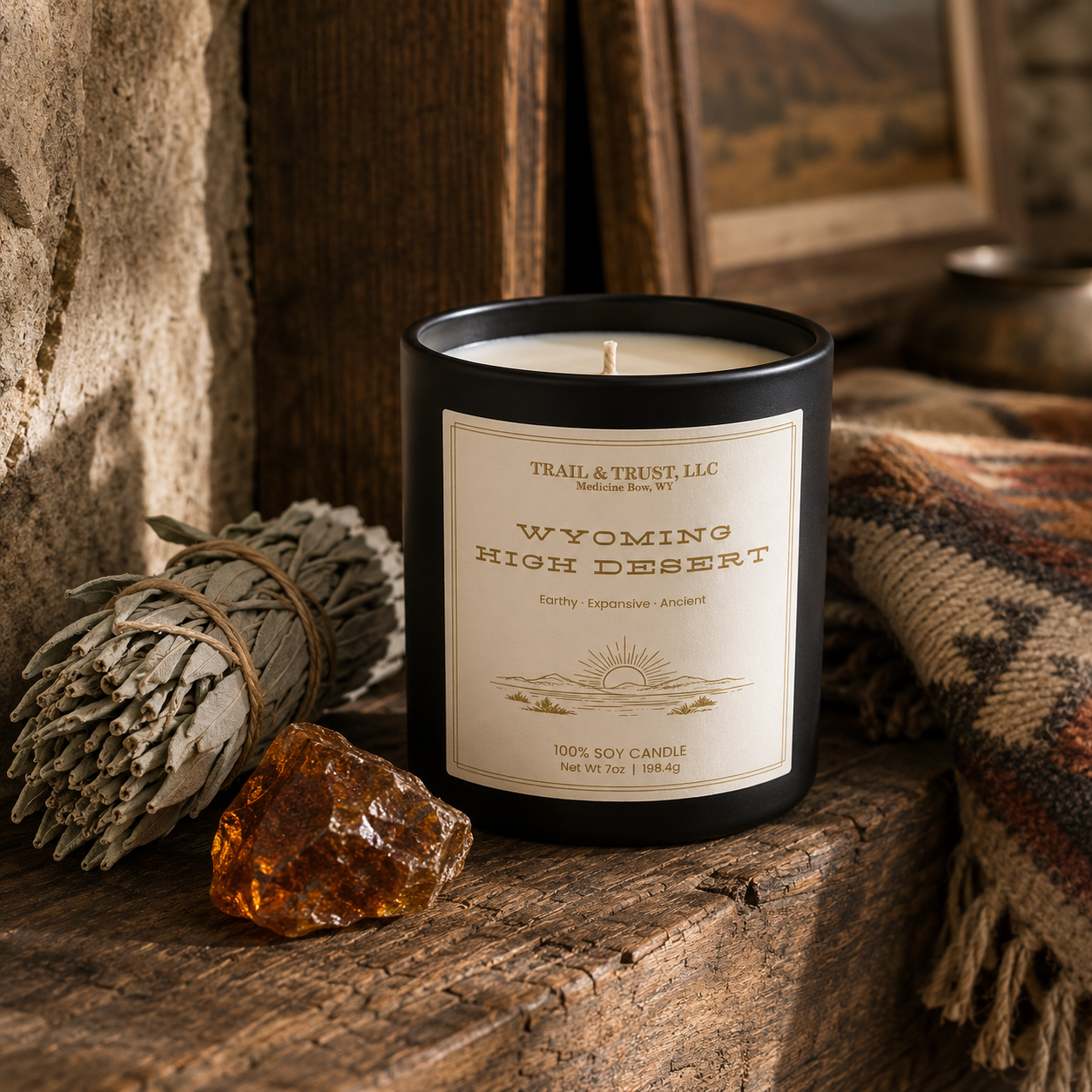 Wyoming High Desert | 100% USA Soy Non-Toxic Luxury Candle