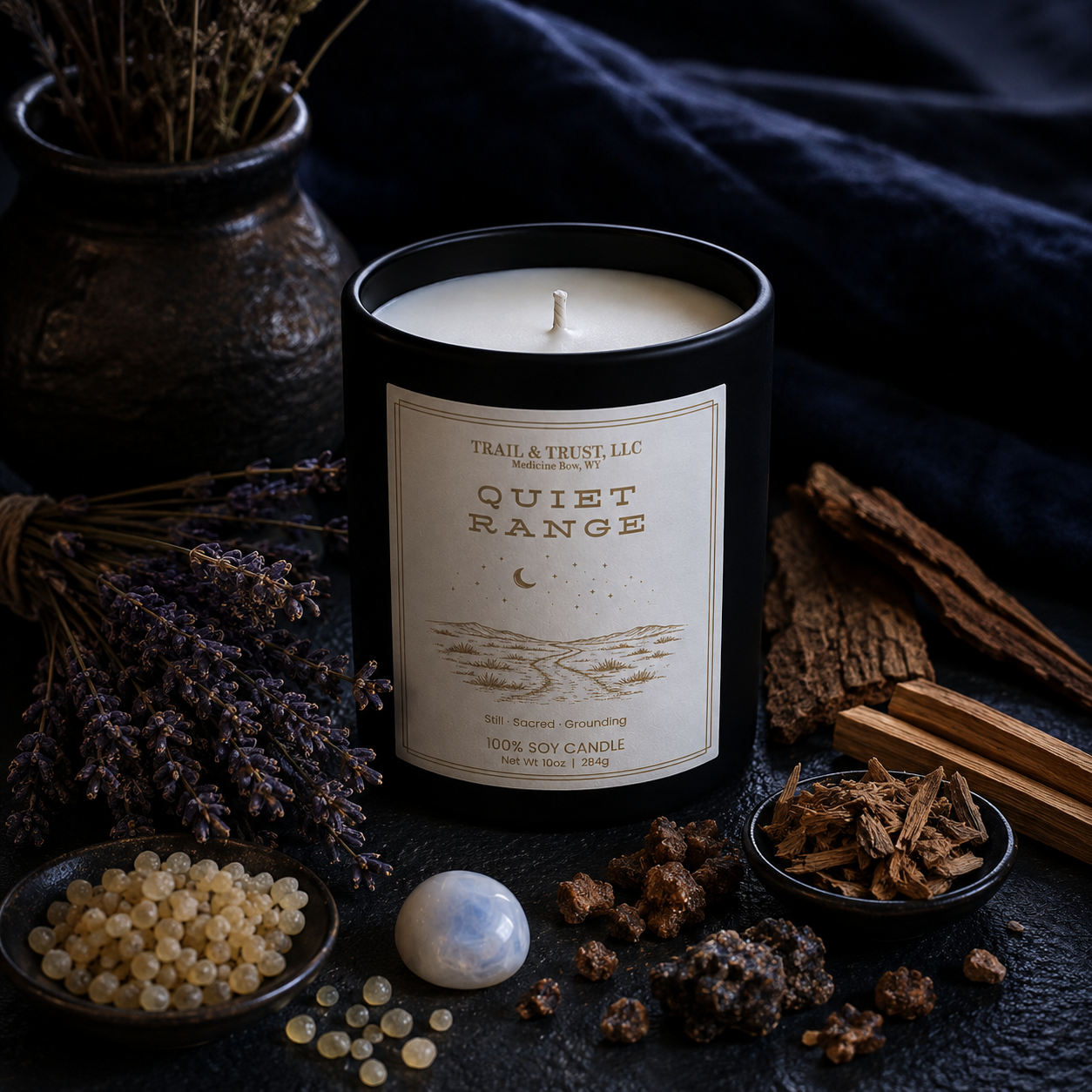 Non-Toxic Soy Candle — Quiet Range | The Ember Line
