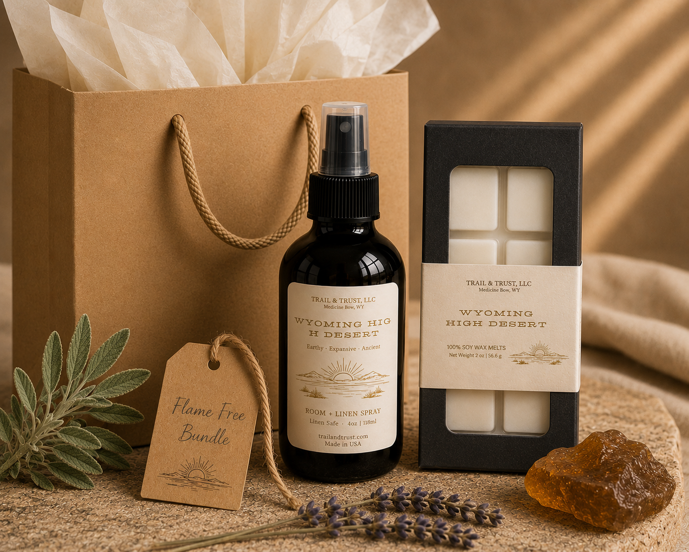 Flame Free | Curated Wax Melt & Room + Linen Spray Gift Collection