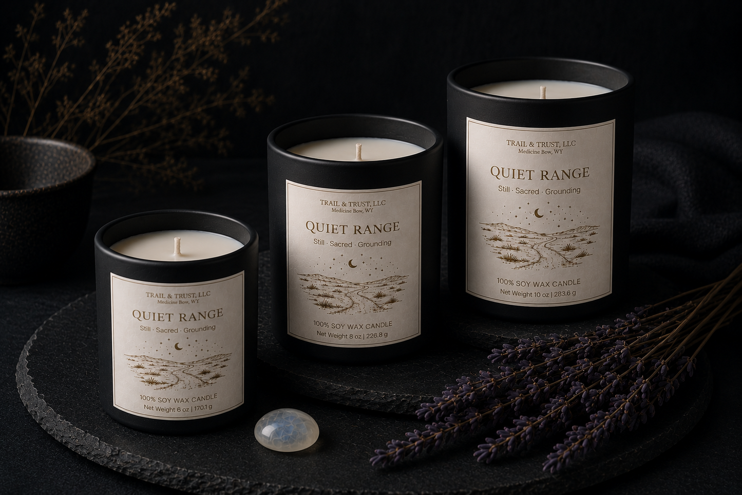 Non-Toxic Soy Candle — Quiet Range | The Ember Line