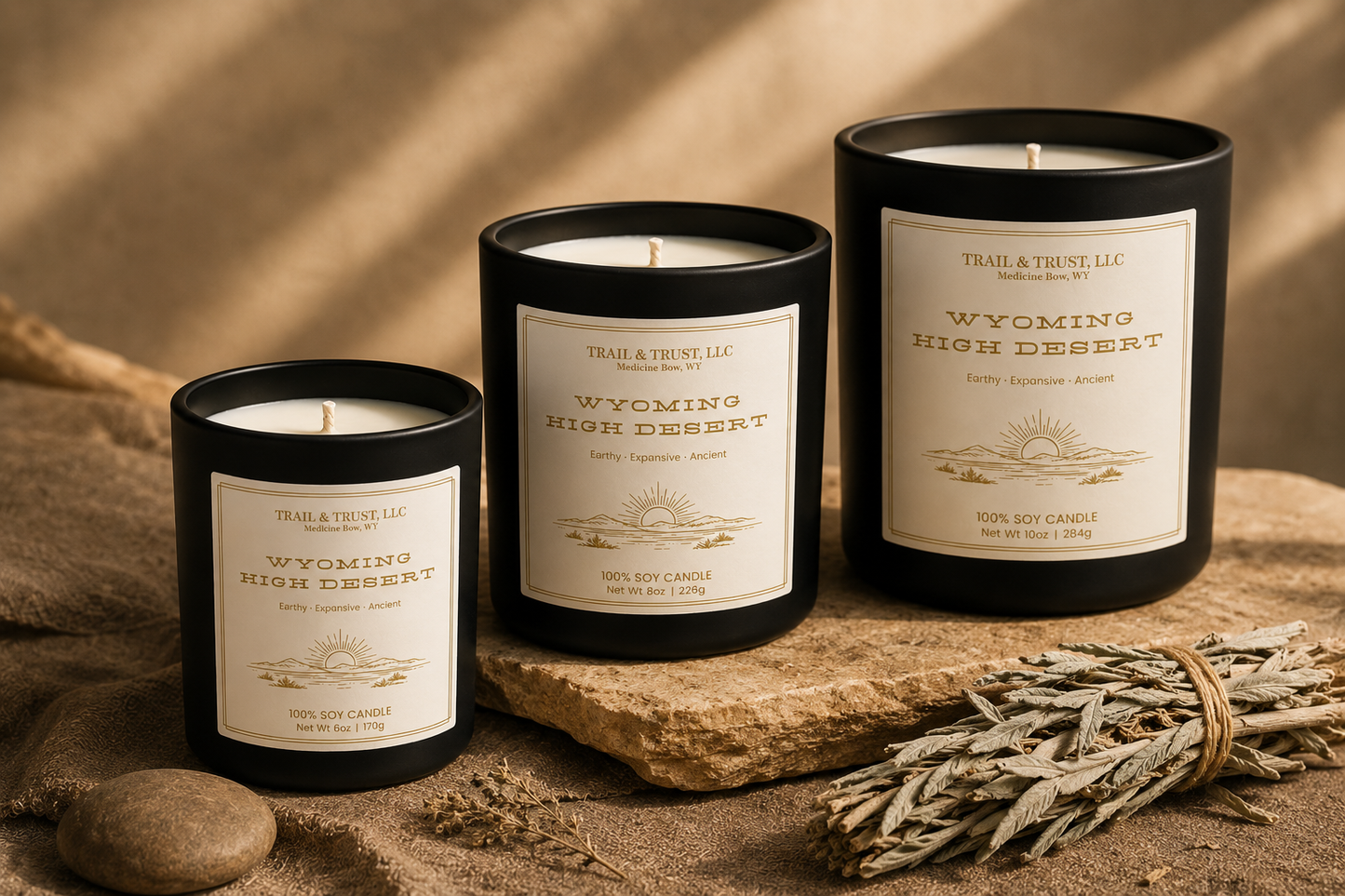 Wyoming High Desert | 100% USA Soy Non-Toxic Luxury Candle