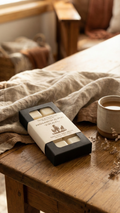 Homeward Trail wax melts on a cozy surface, evoking warm, comforting spaces