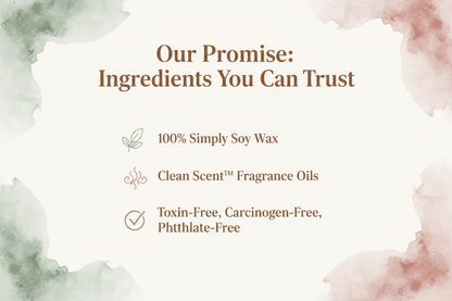 Trail & Trust Our Promise graphic highlighting non-toxic ingredients