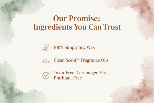 Trail & Trust Our Promise graphic highlighting non-toxic ingredients
