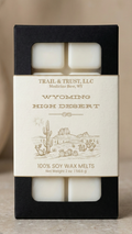 Wyoming High Desert non-toxic wax melts front view, natural home fragrance for clean-burning soy wax